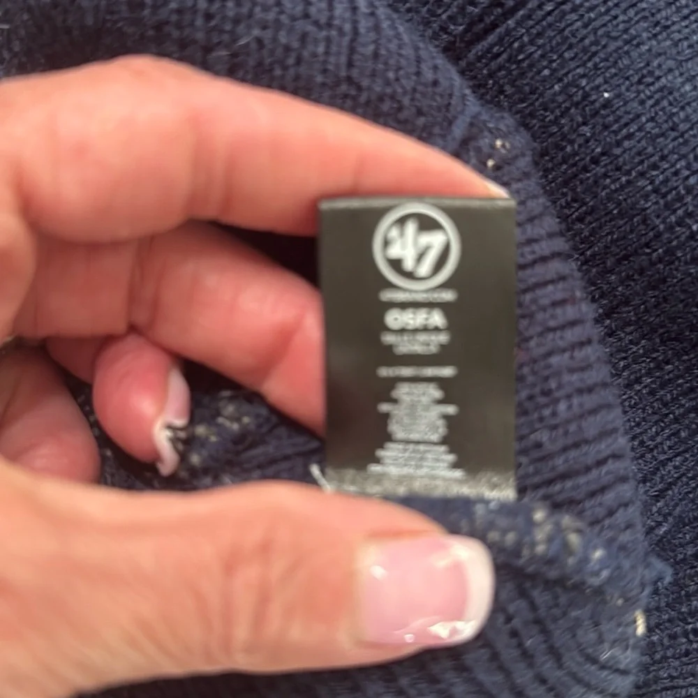 47 Brand Patriots Striped Knit Beanie-See Photos